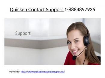Quicken Technical Support Number 1-8884897936 