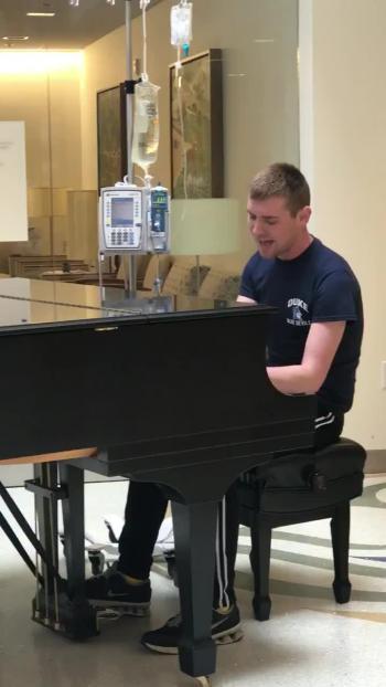 *Viral Video* Young man with Rare Disease Sings for Cancer Patients While Hospitalized