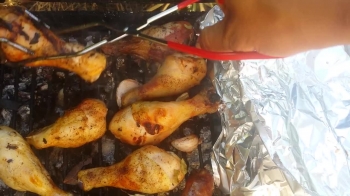 Cooking Show: BBQ chicken, Ribs, Brats 