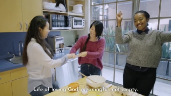 Today we meet with God, experience His work.<br />We’ve known God in flesh, practical and real.<br />We’ve seen His work, awesome and wondrous.<br />Each day of our life is not in vain.<br />We affirm Christ as the truth and life.<br />Grasping and embracing this mystery.<br />Our feet are on the brightest path to life.<br />No longer searching, all is clear to us.<br />God, we’ll love You always without regret.<br />We’ve found the truth, eternal life we will gain.<br />Our life is not in vain, it’s not in vain.<br />Our life is not in vain. Our life is not in vain.<br /><br />Life of loving God, meaningful, not empty.<br />Fulfill our duty to witness for Him.<br />We gain God’s praise, receive His salvation.<br />Do not live in vain; our life, rich and full.<br />God, we’ll love You always without regret.<br />We’ve found the truth, eternal life we will gain.<br />Our life is not in vain, it’s not in vain.<br />Our life is not in vain. Our life is not in vain.<br /><br />Who could be more blessed than we are?<br />Could fortune ever smile so rich and vast?<br />For God has given much more to us than anything He gave in ages past.<br />We must live for God, who raised you and me up.<br />We should return all the love poured out on us.<br />God, we’ll love You always without regret.<br />We’ve found the truth, eternal life we will gain.<br />Our life is not in vain, it’s not in vain.<br />Our life is not in vain. Our life is not in vain.<br />Our life is not in vain. 