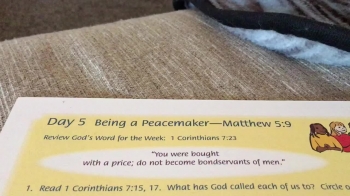 Memory Verse for CBS Primary Class - Lesson 8, 1 Corinthians 7:23