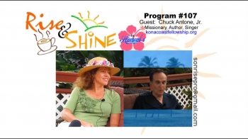Jolene chats with Chuck Antone, Jr., at his home in Kailua-Kona.  Chuck explains how he began writing Christian fiction, and sings two songs - "Lord Send Me" and "God Created".