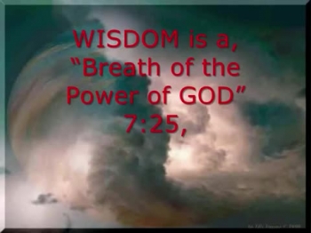 HOLY SPIRIT as WISDOM 