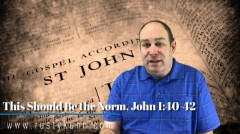 Today's one minute sermon on The Gospel of John. Feel free to share. For more information about Rusty Kuhn Ministries visit, www.rustykuhn.com