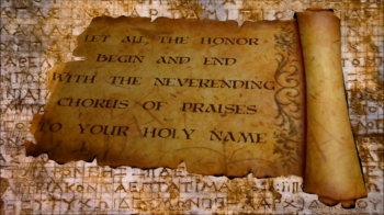 Prayer of praises to your Lord and Savior. Strong symbols of crosses displayed.