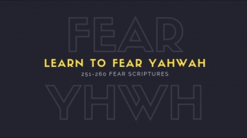 I share fear scriptures with you. So you can learn to fear YHWH. 