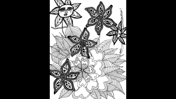 A look at mixed media artist Cherie Burbach's latest coloring book, Feminine Florals. This book includes hand-drawn pages in her style, including girls and flower-faced creatures. <br /><br />Available here: https://amzn.to/2QvISAI<br /><br />WEBSITE: http://www.cherieburbach.com/<br />INSTAGRAM: https://www.instagram.com/cherieburbach/<br />FACEBOOK: https://www.facebook.com/CherieBurbach/