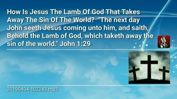 Jesus the Lamb of God. 