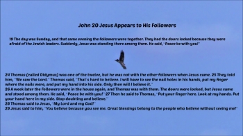 Jesus Appears to His Followers
