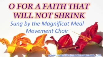 Fantastic rendition of beautiful song by the Magnificat Meal Movement Choir, guaranteed to lift your vibrations in joy filled praise and give you a smile to share with others!<br /><br />Public Domain; William Bathurst, Carl Glaser<br />Sound Recording and Video © Magnificat Meal Movement 2015