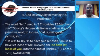 Does God Engage in Destructive Behavior (Part 8)