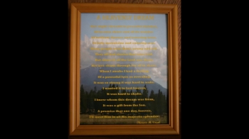 This narration concludes part six, Journey's End. These stories are from my inspirational book, Along Life's Path. I wrote my book to share my faith in Jesus, and to encourage and inspire others on their spiritual walk in life. <br /><br />Stay tuned for more inspirational and encouraging videos of my stories, poems, and songs.<br /><br />My books are available at amazon.com.<br /><br />Blessings