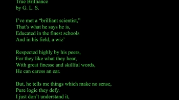 A poem and video showing the illogical nature of the Theory of Evolution, and the truth shown to us by God the Creator