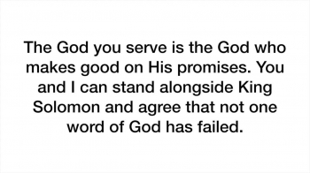 Today on The Daily Promise - God is faithful to fulfill every promise He has made. 1 Kings 8:56. www.thedailypromise.com