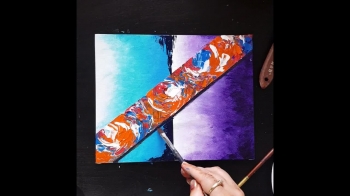 Abstract Acrylic Painting | Painting using Sponge | Easy for Beginners - Sonil Arts 