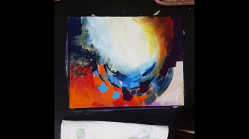 Acrylic Abstract Painting easy for beginners | Gesso, Knife & Brush Acrylic Painting - Sonil Arts 
