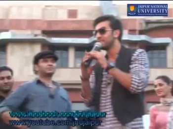 Some proud moments of Superstar Ranbir Kapoor's visit at #JNUJaipur