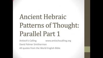 Hebraic Patterns of Thought: Parallel Part 1