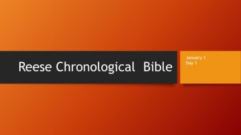 Day 1 or January 1st- Dramatized Chronological Daily Bible Reading 