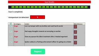 A Christian example that uses a virus scanner to show how sin is detected, and the impact sin has on our relationship with God.