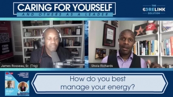 How do you best manage your energy? @Shola Richards and I discuss how to best do this.<br /><br />Watch this episode in full at:<br />https://thecorelinksolution.com/podcasts/episode-36/<br /><br />#selfcare #teamcare #allyship #psychologicalsafety #caringleadership #selfcaretips