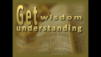 Proverbs 4:7 "Wisdom is the principal thing; therefore get wisdom: and with all thy getting get understanding".