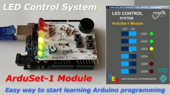 ArduSet-1 - Control by Serial Command Toggle Buttons 
