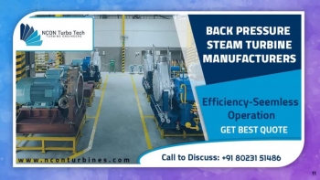 Ncon Back pressure steam turbine manufacturers and Suppliers In India is offering a steam turbine. This precise engineering model is one of the leading manufacturers of a scale model of steam turbine, India. The scale model platform is available in different sizes for meeting the requirements of the clients. <br /><br />http://www.nconturbines.com/<br />