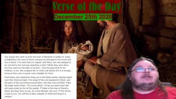 Verse of the Day<br />December 25th 2020<br />Luke 2:4 - 12