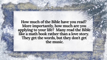 How much time do you spend studying and applying God's Word?