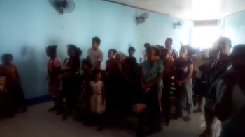 Sunday Service in church with Aetas 