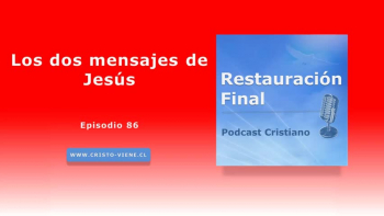 La importancia de  ambos mensajes…<br /><br />Además:<br />¿SABÍA USTED QUE JESÚS LE AMA, Y QUE MURIÓ EN LA CRUZ POR SUS PECADOS?<br /> <br />Él ya pagó el precio por usted.<br />Sólo basta que usted lo reciba en su corazón y Reconozca que JESUCRISTO es el Señor de su vida y su Salvador.<br />Invítelo hoy a entrar en su corazón, ¡Atrévase!, y siga ahora esta oración:<br /><br />Señor Jesús:<br />●  Yo confieso que soy un pecador y te invito a entrar en mi corazón.<br />●  Perdona mis pecados.<br />●  Yo me entrego a ti.<br />●  Gracias por esta vida eterna que tú me estás dando en estos momentos.<br />●  Yo te confieso ahora como mi Señor y mi Salvador.<br /><br />Lea la Biblia y busque una iglesia cristiana para que le enseñen la Palabra de Dios. Lea Juan 3 :16<br />Visite: www.cristo-viene.cl | Podcast Restauración Final <br />- -   - -   - -   - -   - -   - -   - -   - -   - -   - -   - -   - -   - -   - -   <br /><br />¿SABÍAS  QUE JESÚS TE AMA, Y QUIERE SANARTE DE TODA ENFERMEDAD?<br />  <br />La biblia dice que Jesús llevó tus enfermedades y sufrió tus dolores para que tú ahora estés sano.<br />Sólo tienes que creer en JESÚS y pedirle que entre a tu corazón y perdone tus pecados.<br /><br />●  Repite este versículo de la biblia varias veces al día cada día: “Por las heridas de Jesús fuimos sanados y por esta promesa yo soy sano”. (los azotes que sufrió en la cruz representan tu  sanidad para este tiempo)<br />●  Tienes que creerlo con todo tu corazón porque Jesús te ama y quiere verte sano de cualquier enfermedad. (no te rindas, insiste y créele a Jesús)<br /><br />Lee la biblia y busca una iglesia cristiana. Lee Isaías 53:5<br />Visite: www.cristo-viene.cl | Podcast Restauración Final <br />- -   - -   - -   - -   - -   - -   - -   - -   - -   - -   - -   - -   - -   - -   - - <br /><br />¿Tienes problemas? envíanos tu pedido de oración a: RogaremosPorTi@gmail.com