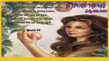 Verse of the Day<br />July 12th 2021<br />Genesis 3:6
