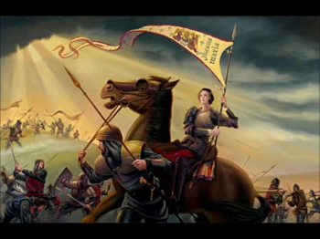 Joan and her soldiers fight a fierce battle to defeat the English.