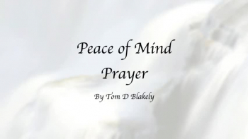 Peace Of Mind Prayer 