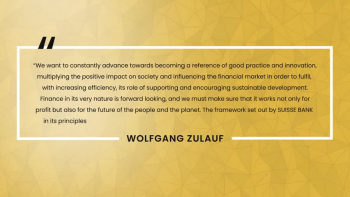 Wolfgang Zulauf, with several years of experience in private banking, has contributed to the success of SUISSE BANK.From the Middle East to Europe and Asia, he has worked in so many countries and delivered successful results.Before the the Chairman and CEO of SUISSE BANK, he earned several years of experience by working with other financial institutions.<br /><br />