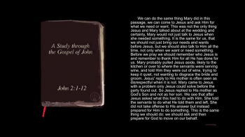 This week we are going to study John 2:1-12, this is where Jesus first recorded miracle happens. <br /><br />-Vlog for Oct 3, 2021<br /><br />-Social links <br />Check out our website: https://wbem.org<br />Check out our Facebook: https://www.facebook.com/weeklybiblicalencouragement<br />Check out our Instagram: https://www.instagram.com/weeklybiblicalencouragement/<br />Check out our Tiktok: https://www.tiktok.com/@wbencouragment<br />Check out our Twitter: https://www.twitter.com/WBEncouragement<br />Check out our Pinterest: https://www.pinterest.com/WeeklyBiblicalEncouragement/<br /><br />-Design, produced, and audio by Cas Medlin (casmedlin@wbem.org)<br />Music by Jacob Medlin<br /><br />-Based each and every week on my Christian Blog<br /><br /><br />-keywords<br />John 2:1-12, Water into wine, Jesus, Christian YouTube, ministries, Cas Medlin<br /><br />-Check out  some of my favorites ministries: Elevation Church, Steven Furtick, Strength to Stand, Pastor Steven Furtick, Pastor Levi Lusko, Phil Robertson, The Chosen, Cross Examined, Ken Ham, Focus on the Family, Off The Kirb Ministries,