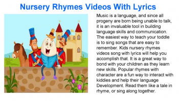 Looking for Baby rhymes in English songs are a great way to help anyone understand and remember, and they are an amazing tool used by teachers all over the world. Funny animated characters are significant parts of any pre-school classroom, performing plays a role in educating behaviour, primary abilities, and social abilities. Kids Funny Animated Videos with 3D animated helps children improve cognitive skills and develop memory and listening skills. For more Information Visit here. https://bit.ly/3ALSOhG