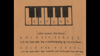 'Little Bunnies Hop Around' Same melody as 'Mary Had A Little Lamb' 
