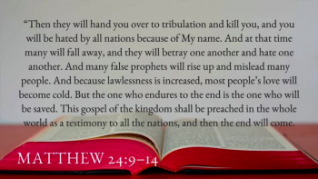 Jesus Warns Us Of A Falling Away And Tribulation In These Last Days 