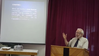 Fernand Saint-Louis - Le voyage de Chrétien - Partie 1 <br />Groupe Biblique de la Rive-Sud de Longueuil<br />Filmé par Diane Gingras<br />5 août 2018<br />www.gbrs.org