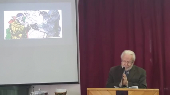 Fernand Saint-Louis - Le voyage de Chrétien - Partie 4<br />Pèlerin (Plus tard sera appelé Chrétien) convint Facile de faire le voyage avec lui... <br />Mais après être tombé dans le bourbier du découragement, il abandonne Pèlerin et retourne dans sa ville de Perdition. <br />Je vous rappelle que Chrétien, lui, représente toute personne qui recherche Dieu sincèrement... et il est une inspiration pour tout lecteur, tout comme son histoire inspire les autres personnages du Livre “ le voyage du Chrétien”.<br />Filmé par Diane Gingras<br />18 novembre 2018<br />www.gbrs.org