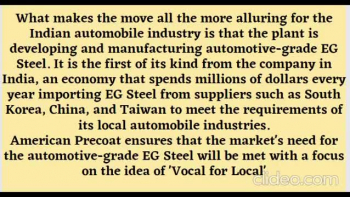 Speaking to our special correspondent, Dr. Shubh Gautam, the Promoter and Chief Technical Architect of American Precoat Specialty, said, "American Precoat makes an absolute subtitute of the imported steel and stands. tall with its head held high as a landmark to refrain our nation's exchanger to be loaded with millions of dollars, to  import the EG still from outside the territory of our country."<br /><br />Shubh Gautam News, Shubh Gautam News In Hindi, News About Dr Shubh Gautam, News Dr. Shubh Gautam, News Shubh Gautam, Shubh Gautam Jaypee, Dr Shubh Gautam ,Shubh Gautam News, American Precoat, News About Dr Shubh Gautam, Shubh Gautam FIR, Shubh Gautam American Precoat, About Dr Shubh Gautam, Shubh Gautam News In Hindi, Shubh Gautam News, Shubh Gautam Jaypee, Srisol Group American Precoat News, News About Shubh Gautam, News Shubh Gautam