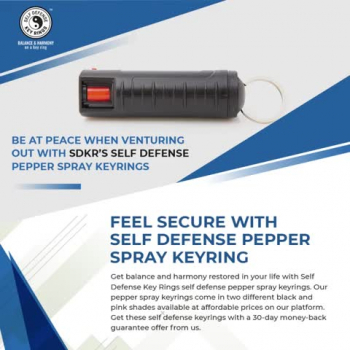Be At Peace When Venturing Out With SDKR’s Self Defense Pepper Spray Keyrings 