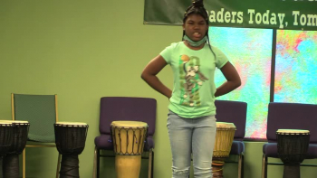Christian student recites poetry