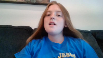 Just a young lady singing Jesus loves me I hope this encourage everybody who watches this.