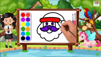 Santa Claus Drawing, painting and coloring for kids & Toddlers  Drawing Basics | creativejoykids 