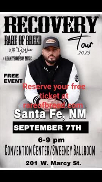 Rare of Breed Concert September 7th 6pm at the Santa Fe Convention Center. All are welcome! Free tickets to reserve spots available at www.rareofbreed.com