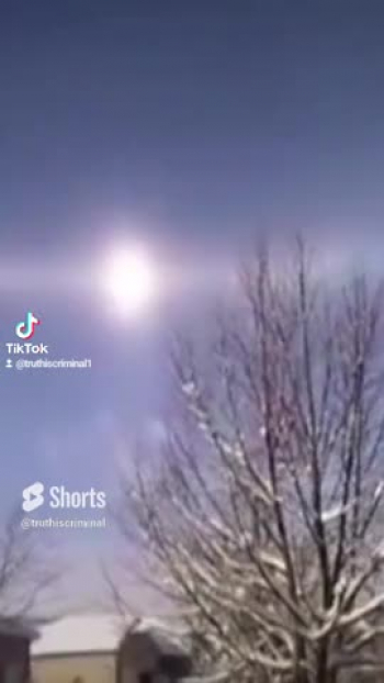 Video reflection of God's sun reflecting off of his looking glass firmament