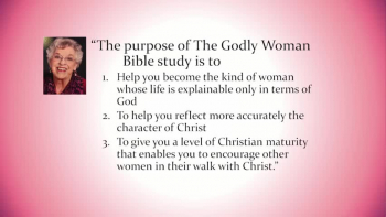 Godly Woman Intro: Sherry Jordan